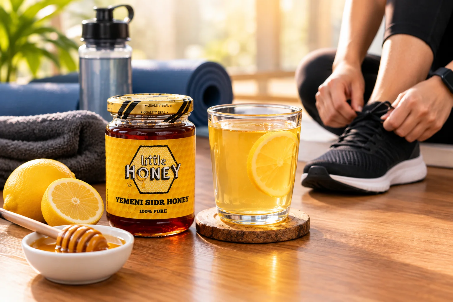 Using natural honey before exercise as a quick pre-workout energy fuel.