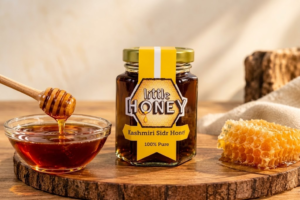Pure kashmiri sidar honay jar with honeycomb and glass dipper for daily wellness